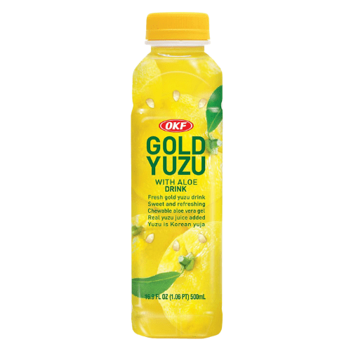 Fruit Juice With Aloe Gold Yuja OKF - 500ML OKF Beverage Singarea Online Asian Supermarket UAE