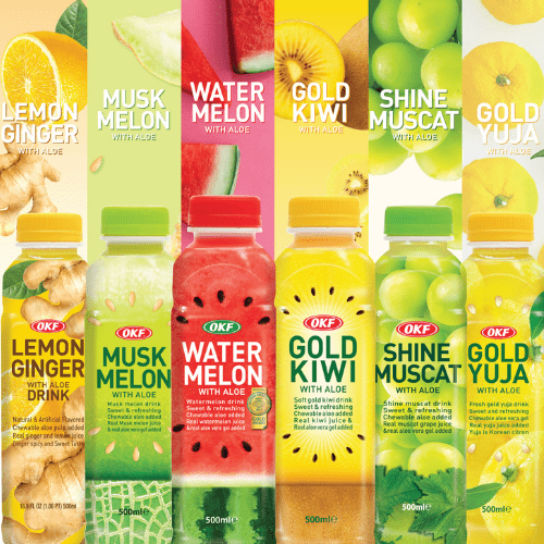 Fruit Juice With Aloe Gold Yuja OKF - 500ML OKF Beverage Singarea Online Asian Supermarket UAE