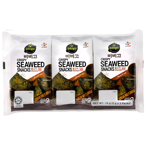 Crispy Seaweed Snacks Bbq Bibigo - 15G