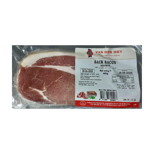 Pork Back Bacon Smoked Holand 400g - 400G
