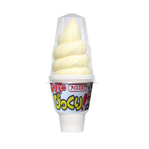 Soft Cream Vanilla With Strawberry Sauce Cone - 170ML