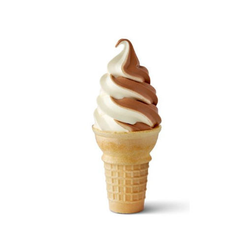 Soft Cream Vanilla Cone With Chocolate Sauce - 200ML