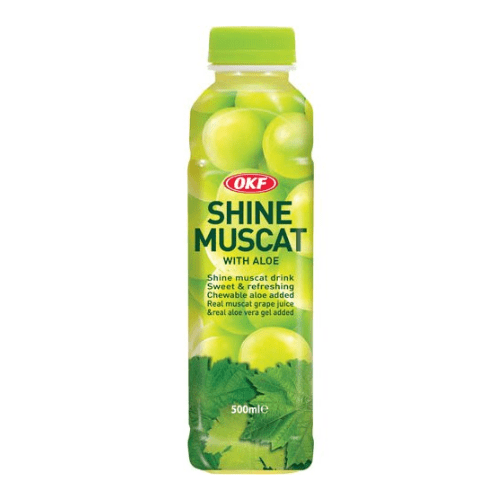 알로에 샤인 무스카트를 함유한 과일 주스 OKF - 500ML OKF 음료 Singarea Online Asian Supermarket UAE