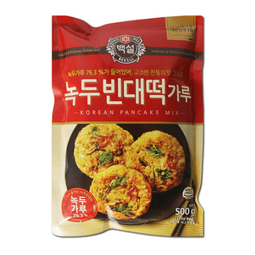 Mung Bean Flour - 녹두 빈대떡 가루 - 500G (13-Apr-21) Beksul Grains Singarea Online Asian Supermarket UAE