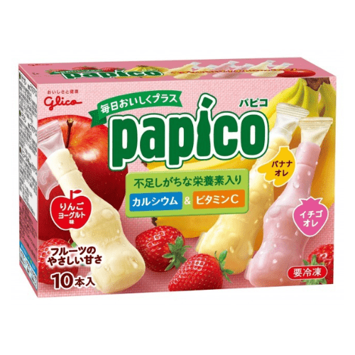 Papico 모듬 맛 Apple, Yogurt, Banana, Stra - 450ml Glico Confectionary Singarea 온라인 아시아 슈퍼마켓 UAE